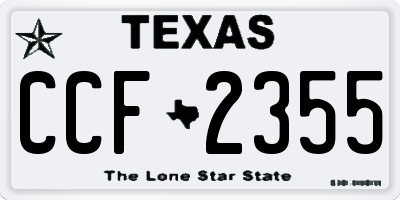 TX license plate CCF2355