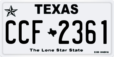 TX license plate CCF2361