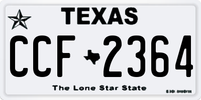 TX license plate CCF2364