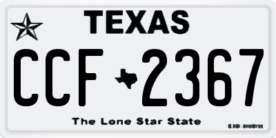 TX license plate CCF2367