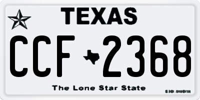 TX license plate CCF2368