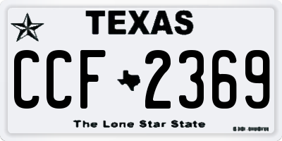 TX license plate CCF2369