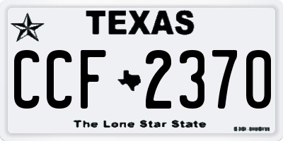 TX license plate CCF2370