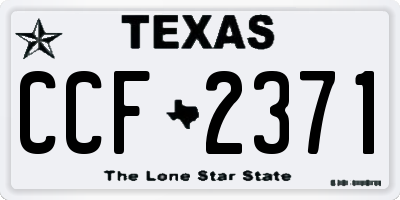 TX license plate CCF2371