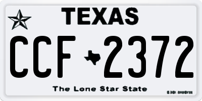 TX license plate CCF2372