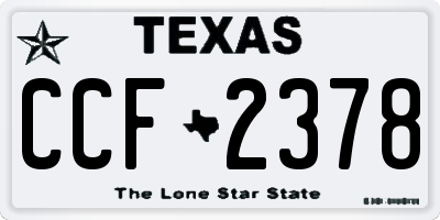 TX license plate CCF2378