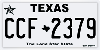 TX license plate CCF2379
