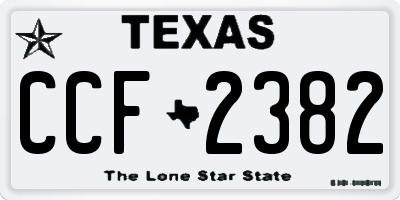 TX license plate CCF2382