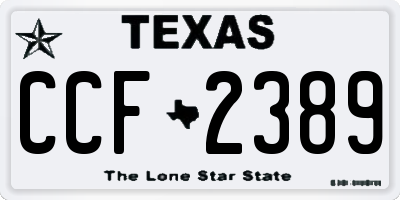 TX license plate CCF2389