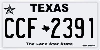 TX license plate CCF2391
