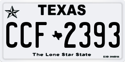 TX license plate CCF2393