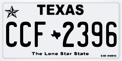 TX license plate CCF2396
