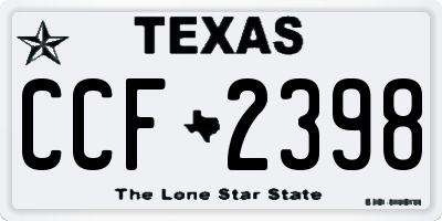 TX license plate CCF2398