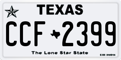 TX license plate CCF2399