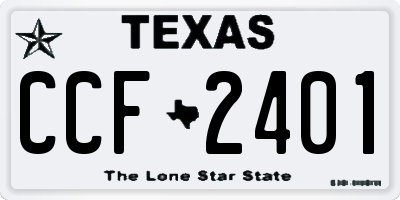 TX license plate CCF2401