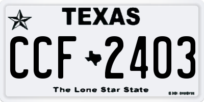 TX license plate CCF2403