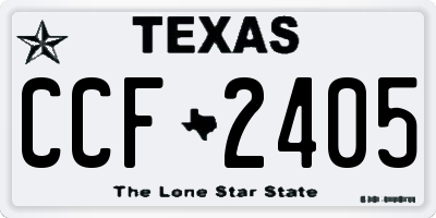 TX license plate CCF2405