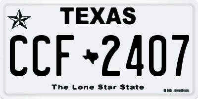TX license plate CCF2407