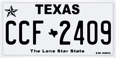 TX license plate CCF2409