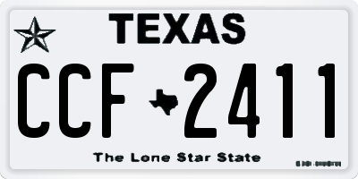 TX license plate CCF2411