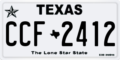 TX license plate CCF2412