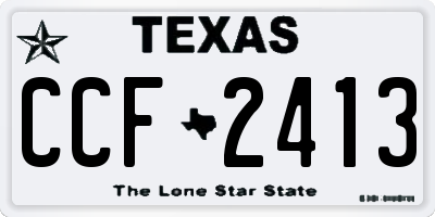 TX license plate CCF2413