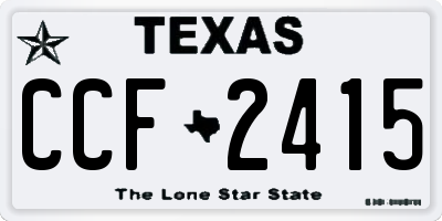 TX license plate CCF2415