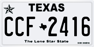 TX license plate CCF2416