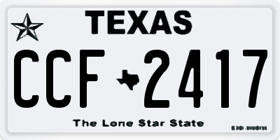 TX license plate CCF2417