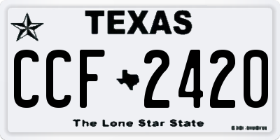 TX license plate CCF2420