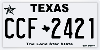 TX license plate CCF2421