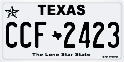 TX license plate CCF2423