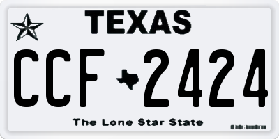 TX license plate CCF2424