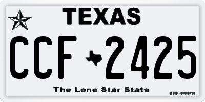 TX license plate CCF2425
