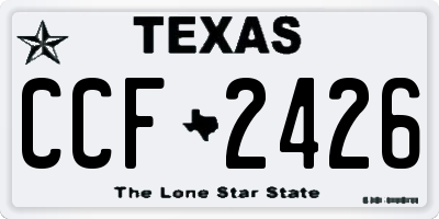 TX license plate CCF2426