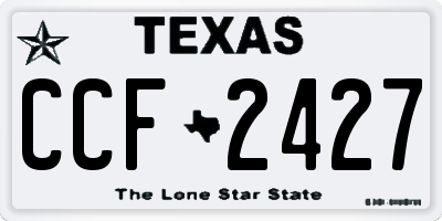 TX license plate CCF2427