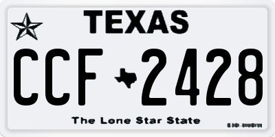TX license plate CCF2428