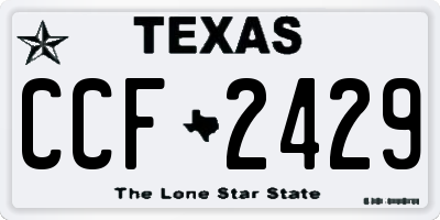 TX license plate CCF2429