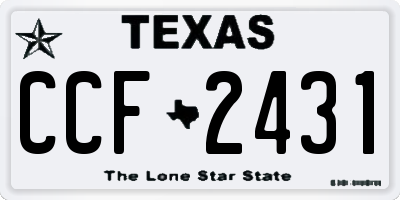 TX license plate CCF2431