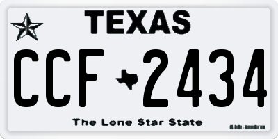 TX license plate CCF2434