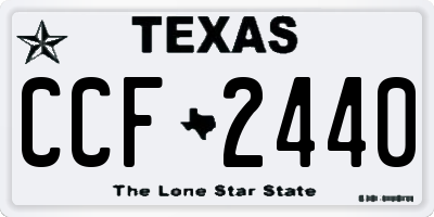 TX license plate CCF2440