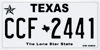 TX license plate CCF2441