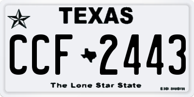 TX license plate CCF2443