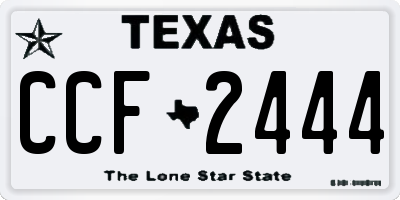 TX license plate CCF2444