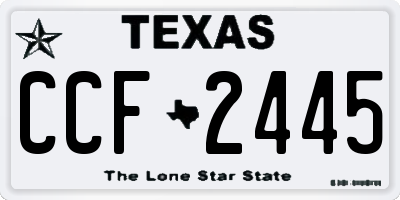 TX license plate CCF2445
