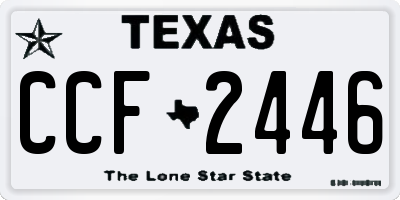 TX license plate CCF2446