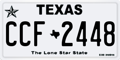 TX license plate CCF2448