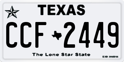 TX license plate CCF2449