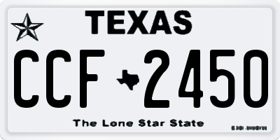 TX license plate CCF2450
