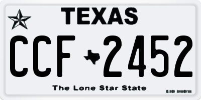 TX license plate CCF2452